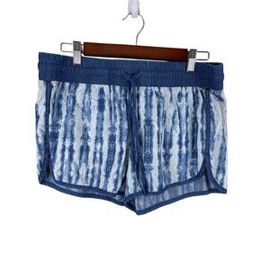 NEW! Celebrity Pink Blue White Tie Dye Pull On Athletic  Shorts Women's Medium